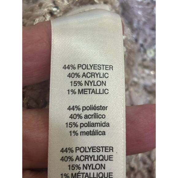 Chico's cream shimmer sweater, neutral, elegant, layering, effortless, soft glam - Picture 5 of 5